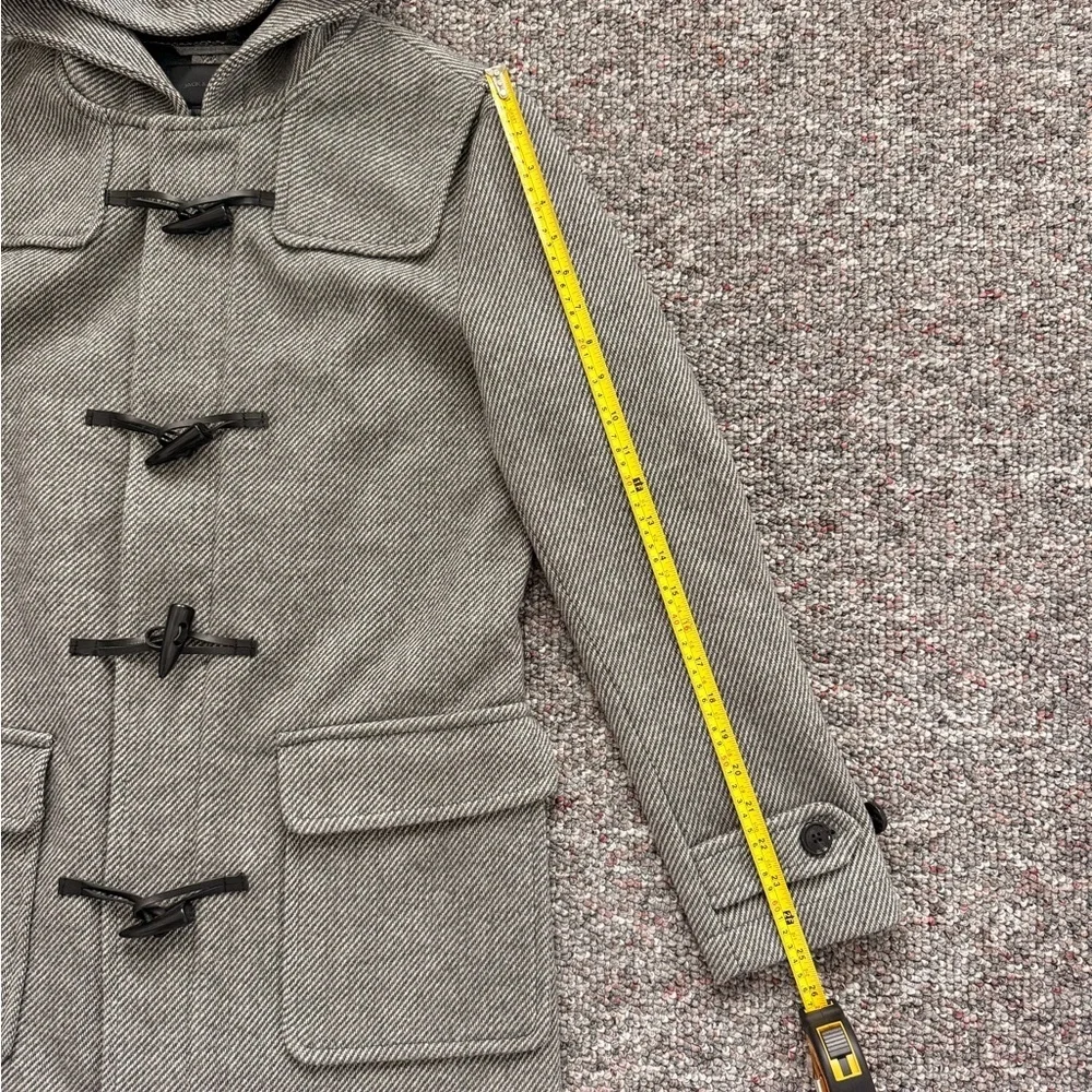 Jack and Jones Charcoal Light Gray Wool Blend Trench Pea Coat Mid length S